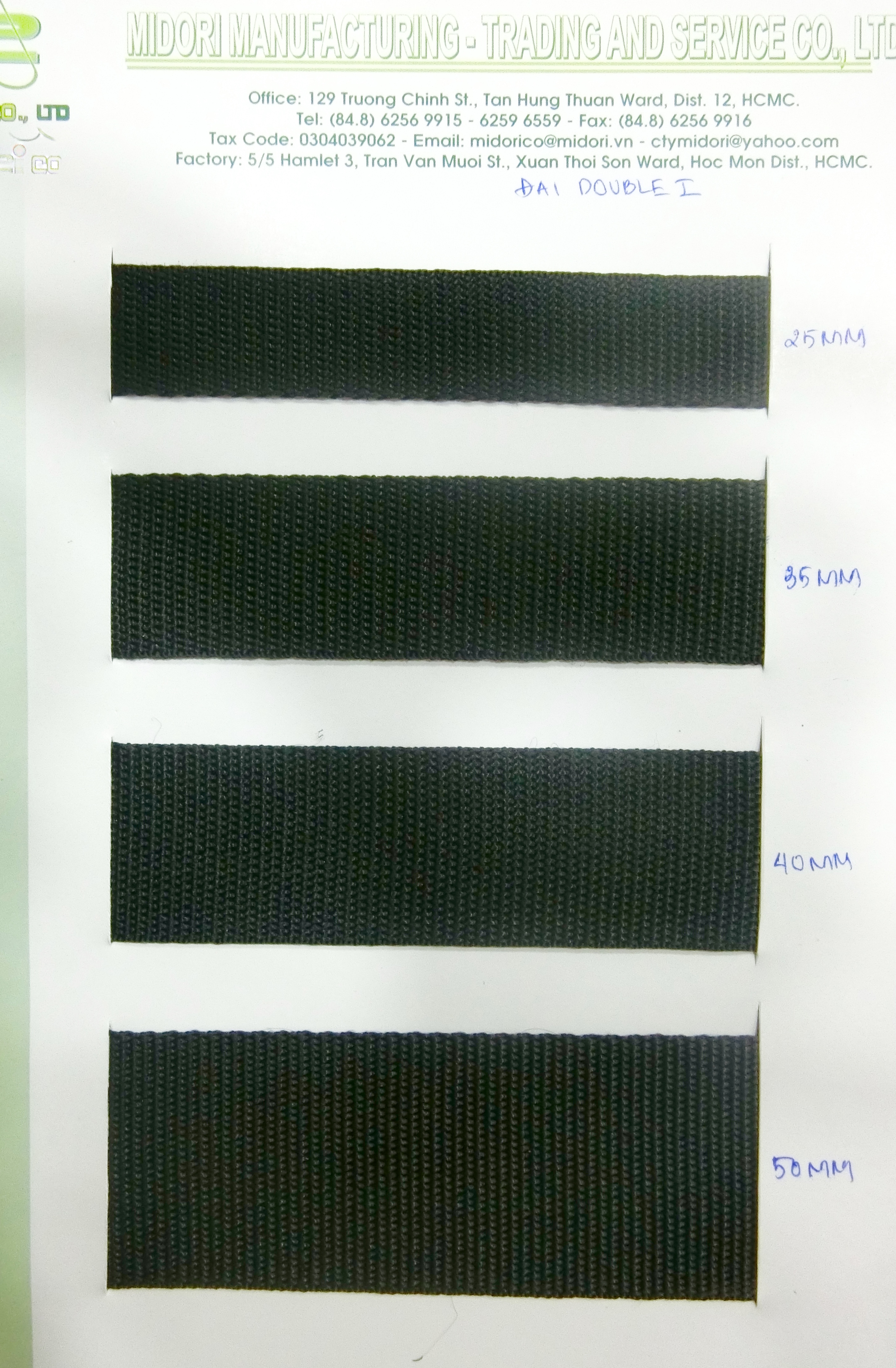 Đai double loại dày màu đen