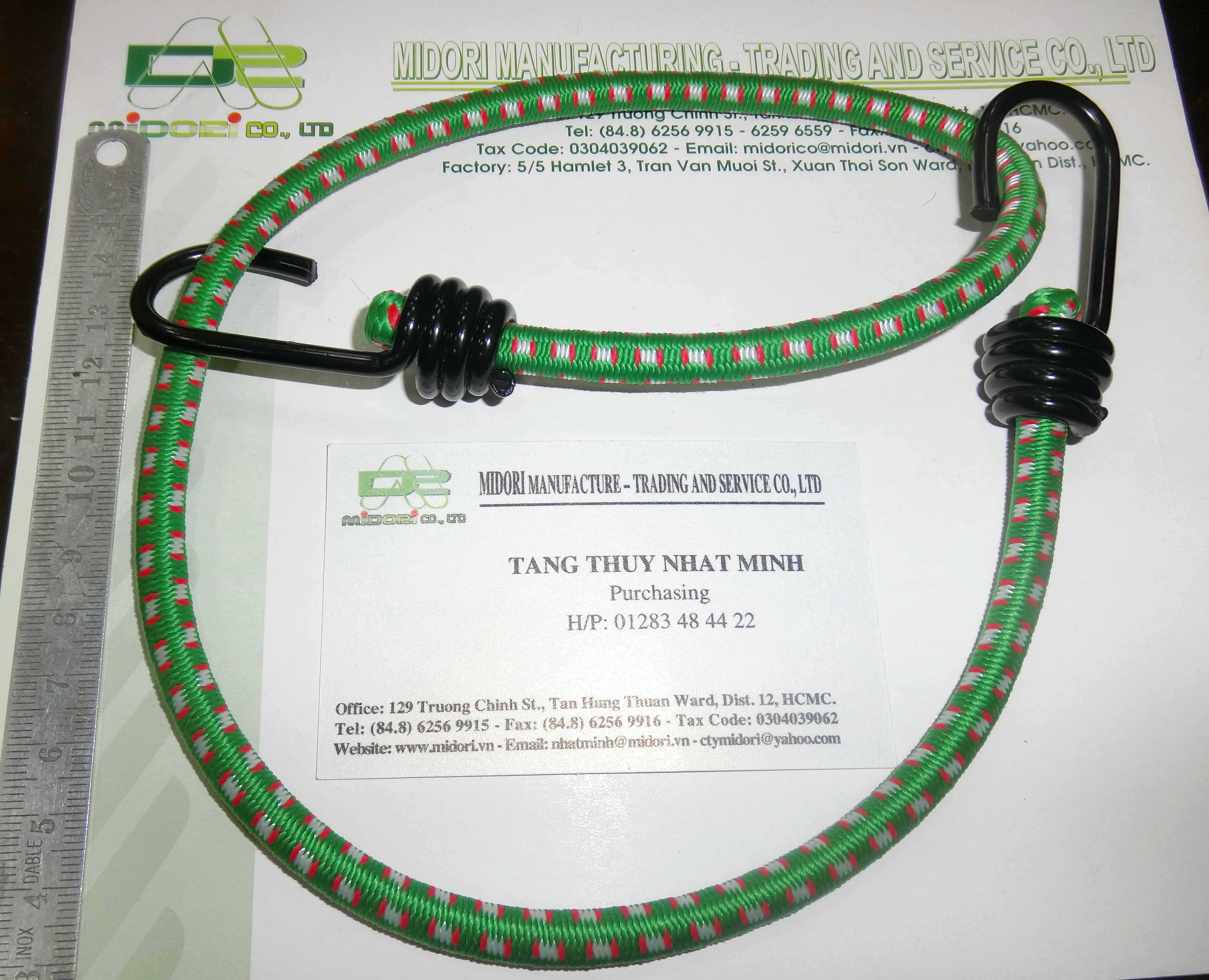 Dây chằng hàng. dây thun ràng màu xanh