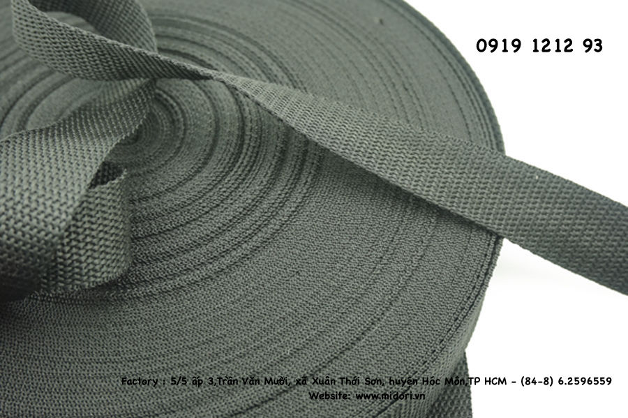 Dây đai dệt 25mm - màu xám xanh