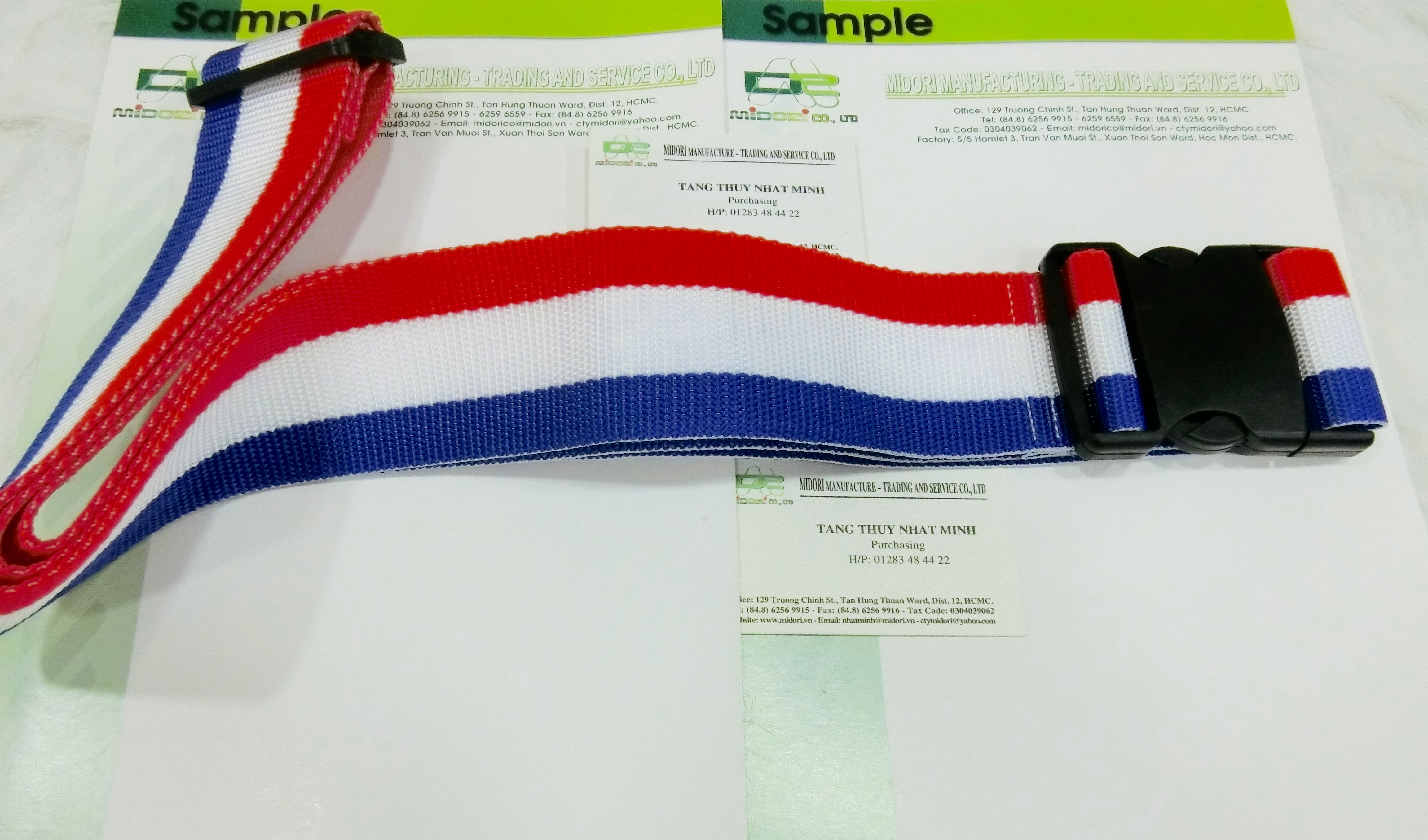 DÂY ĐAI DỆT 60MM BLUE-WHITE-RED