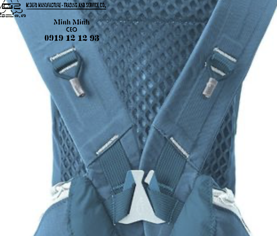 Dây đai dệt may đeo vai Balô màu xanh