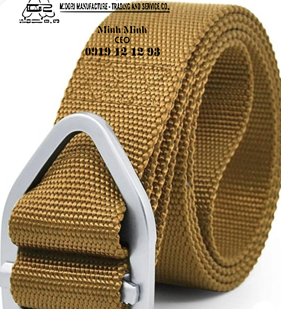 DÂY ĐAI DỆT NILON MÀU VÀNG SIZE LỚN