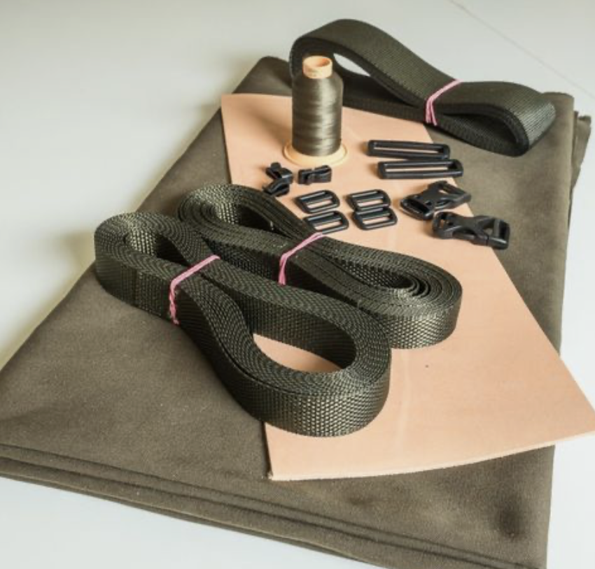 Dây đai dệt PP màu xanh lính 20mm, dây qoai Balô