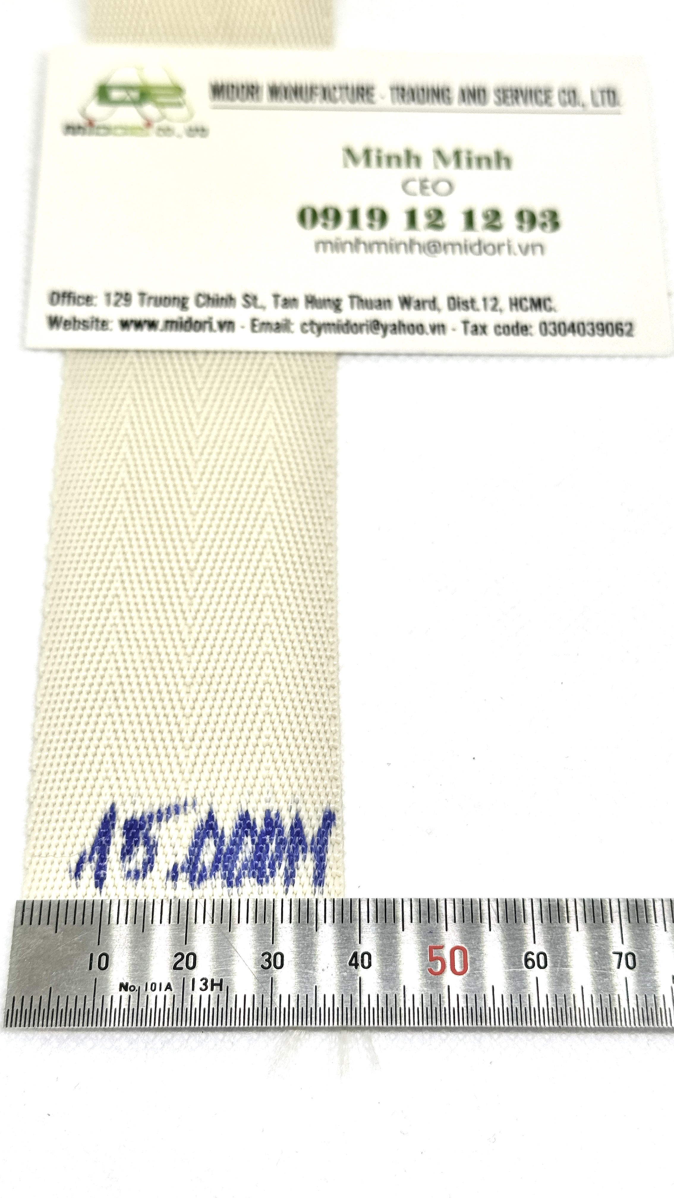 Dây đai dệt xương cá 40mm màu be