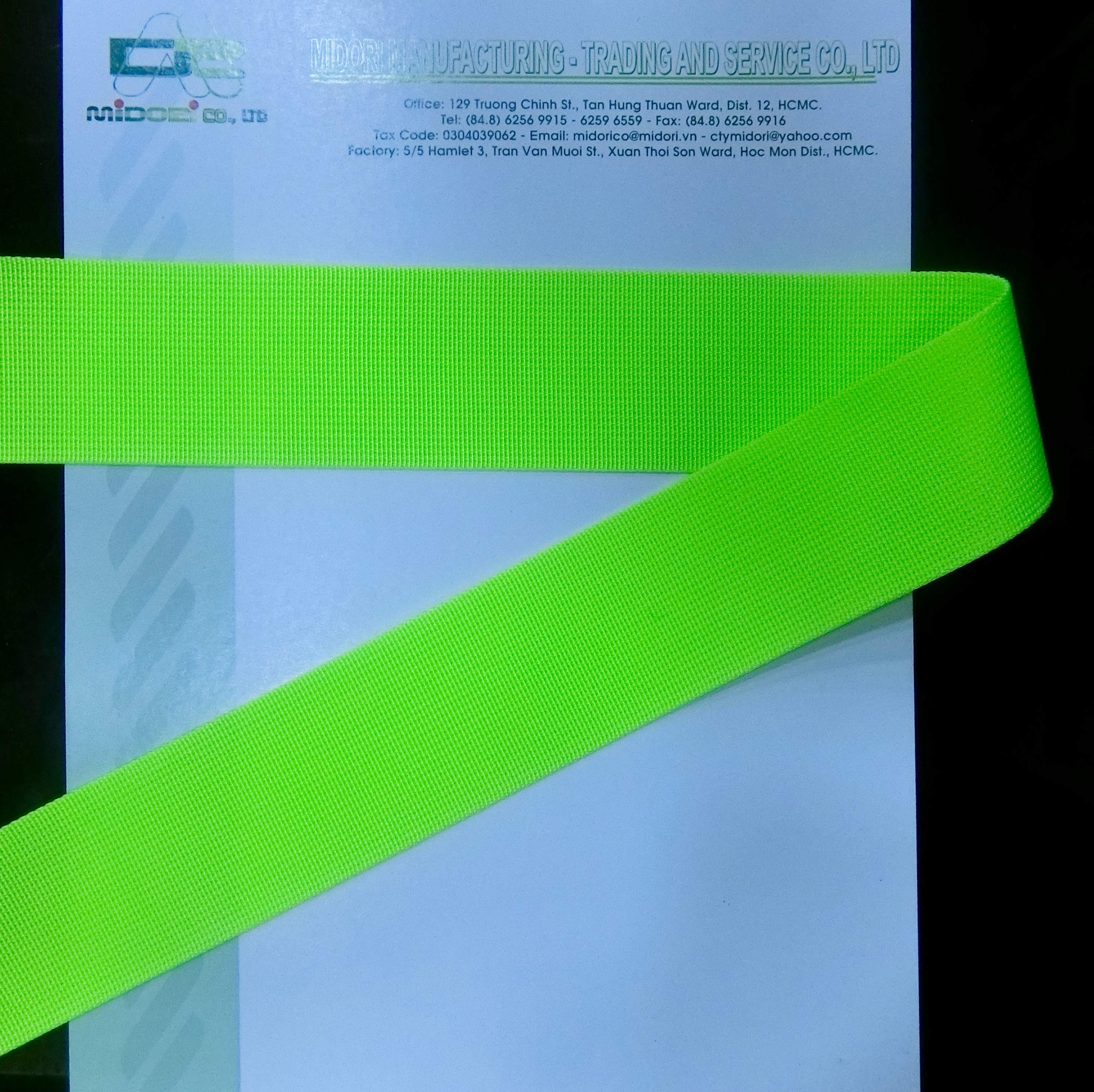 Dây đai màu nổi - dây đai 50mm xanh lá - dây đai dạ quang