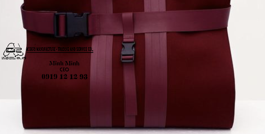 Dây đai may qoai túi xách màu đỏ rượu 30mm