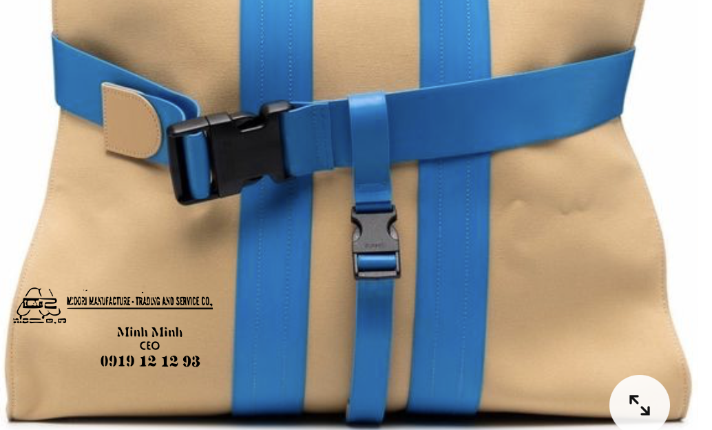 Dây đai may qoai túi xavsh màu xanh 25mm