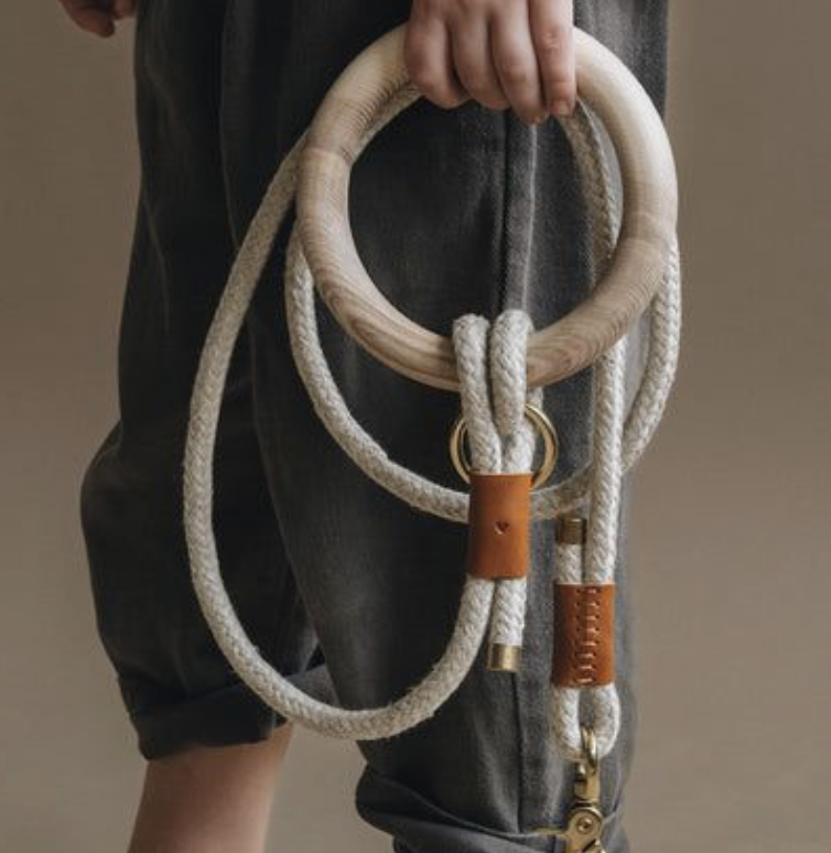 Dây dẫn cho thú cưng, dây tròn dệt, Dây dù dệt 10mm màu trắng