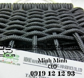Dây đan ghế màu đen 5mm chịu lực cao