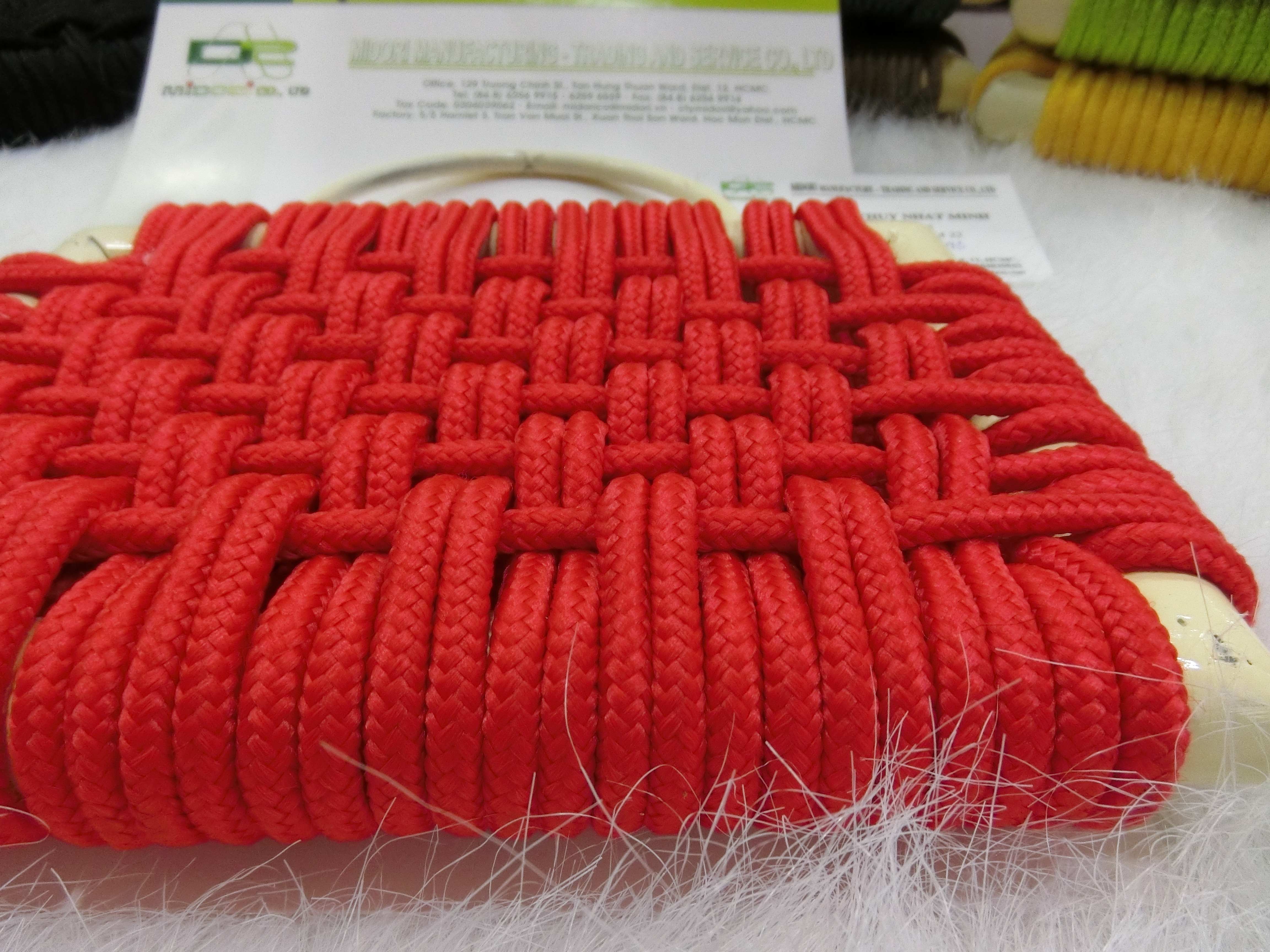 Dây đan ghế tròn màu đỏ
