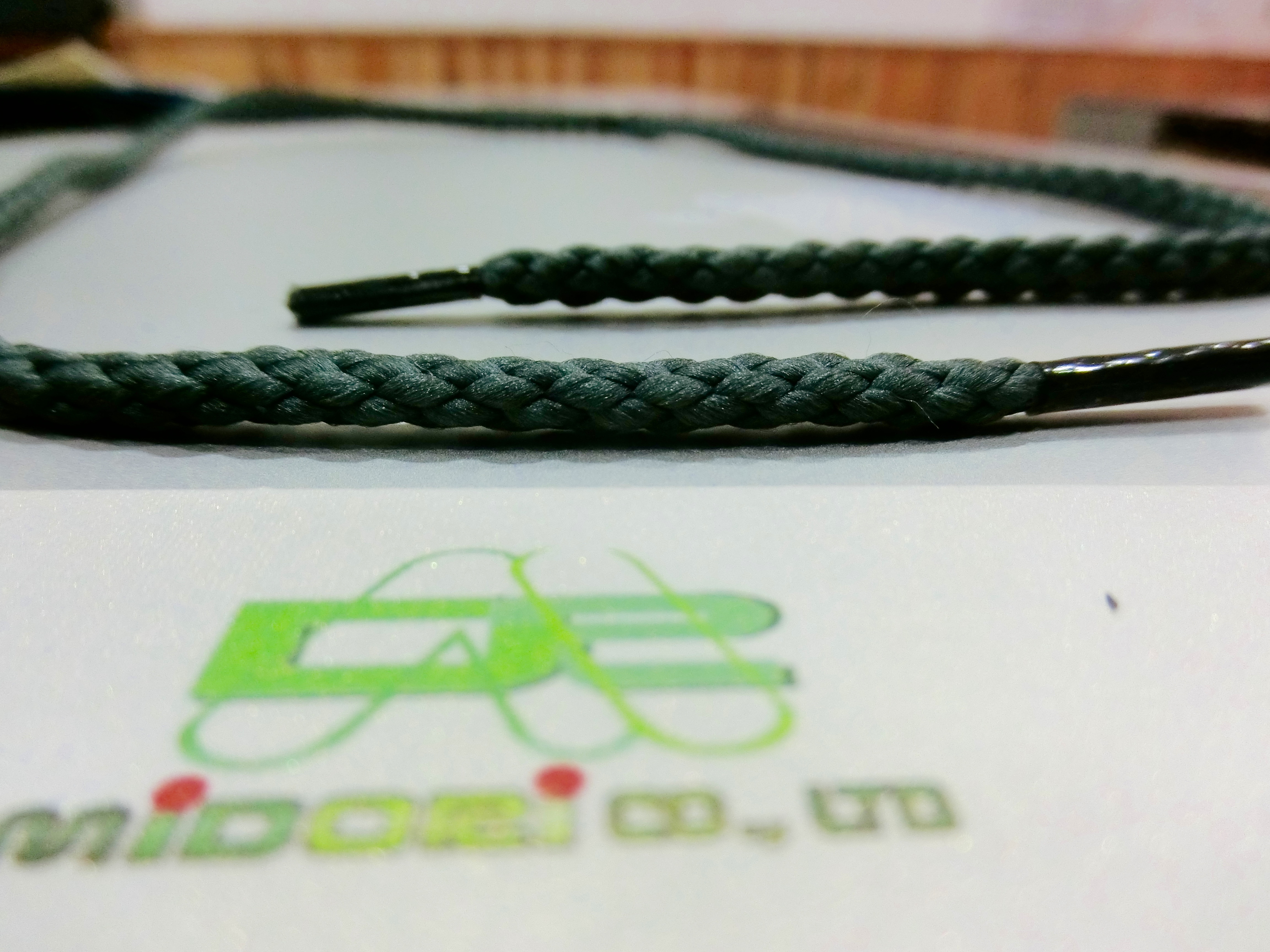 Dây dệt đóng đầu bóng 2mm - xanh rêu