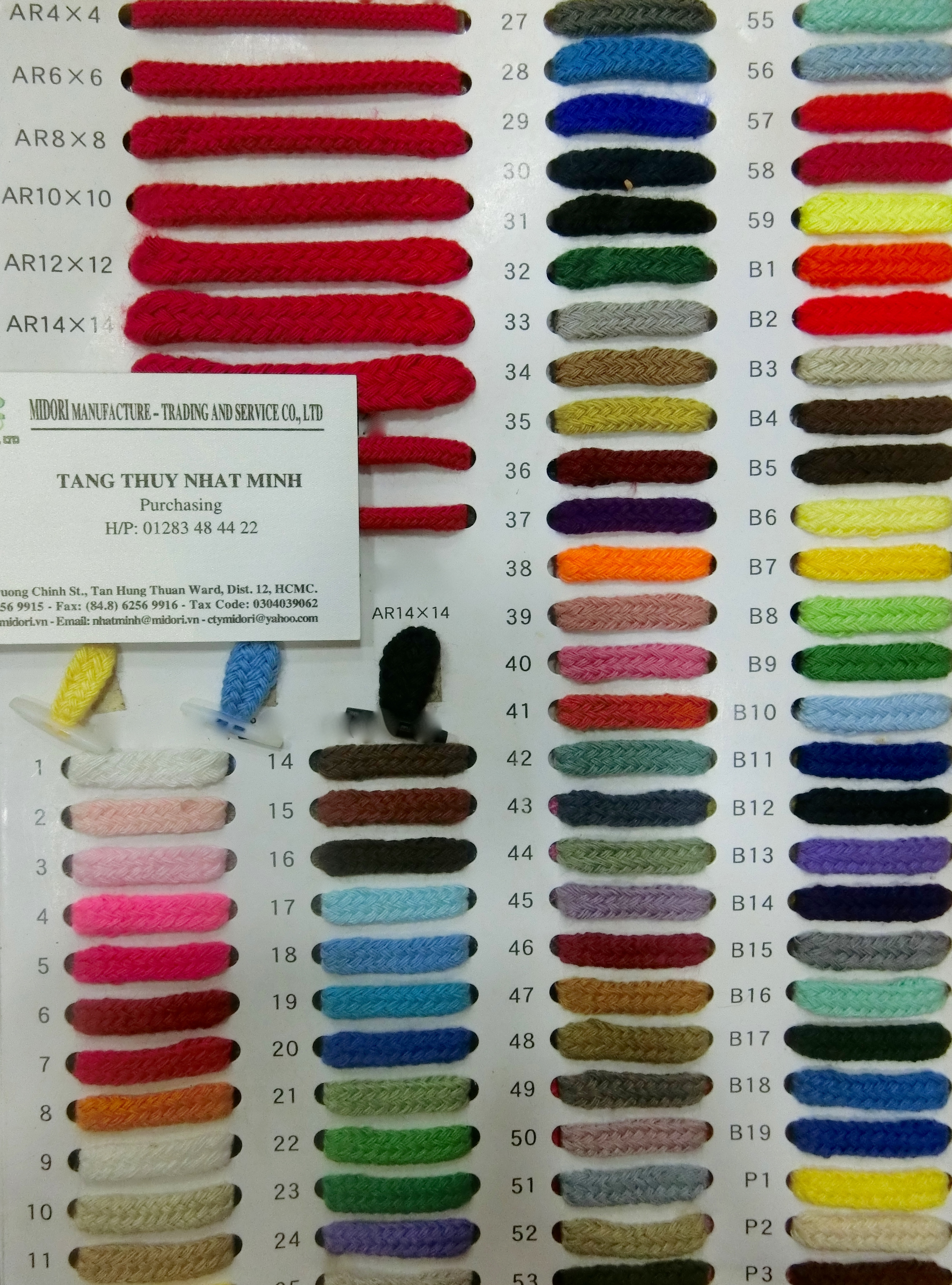 Dây dệt tròn các màu