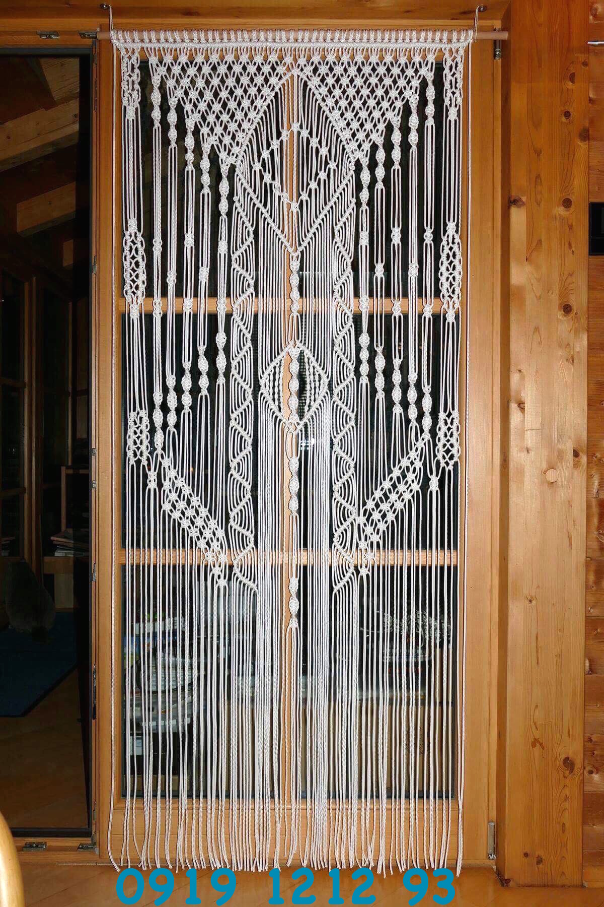 Dây dù 2mm trắng làm màng cửa