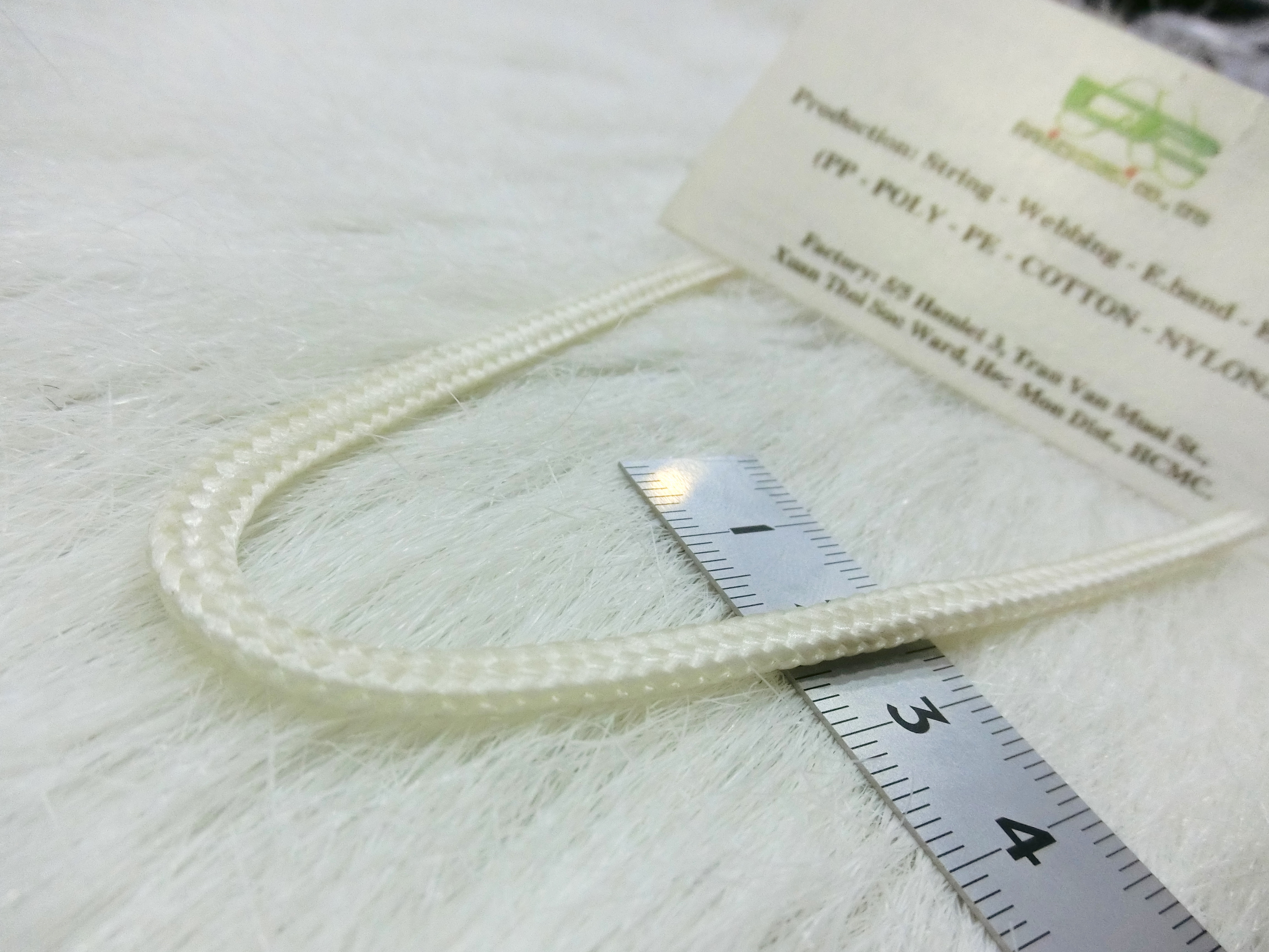 Dây dù 5mm màu trắng ngà