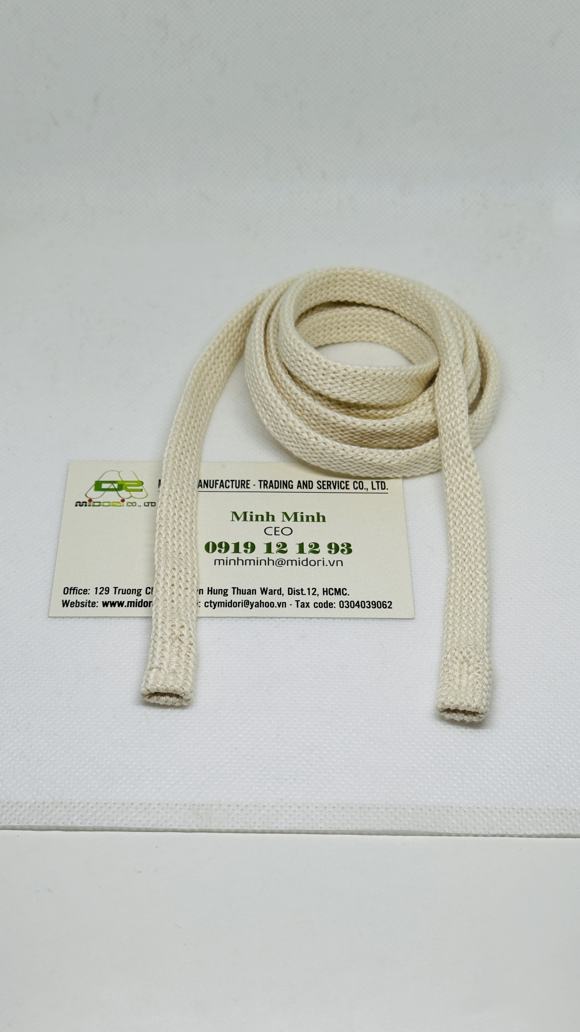 Dây dù dẹp, dây dù dệt cotton, dây dù không lõi, dây dù đóng đầu dẹp