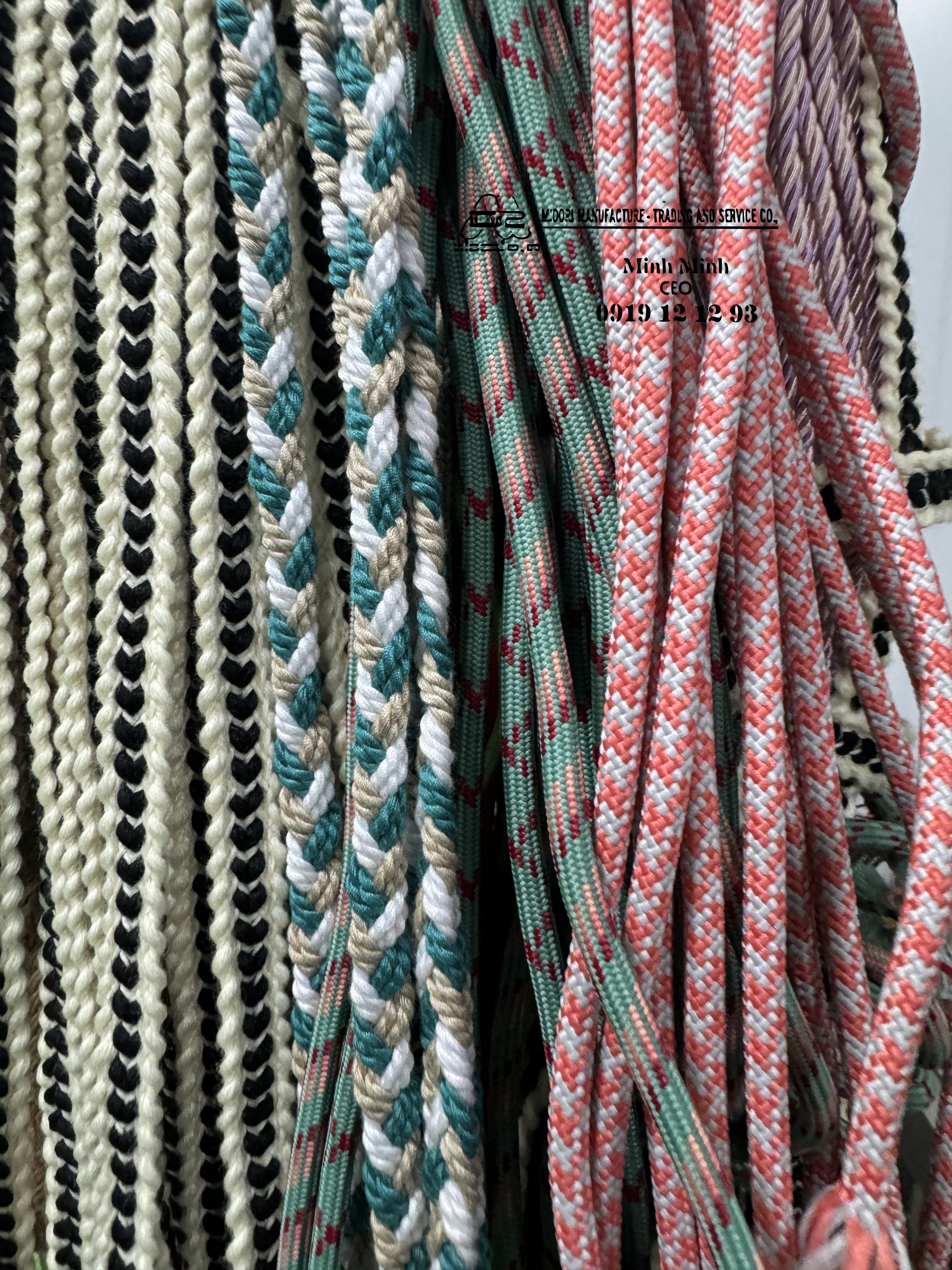 dây dù dệt mix màu