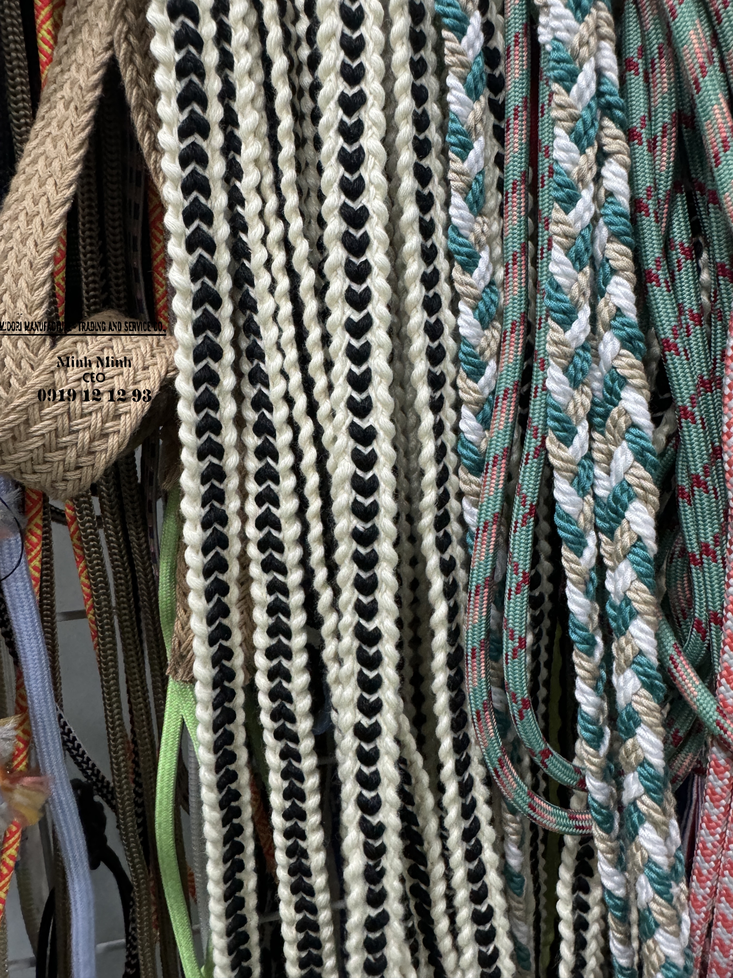 Dây dù dệt poly mix màu