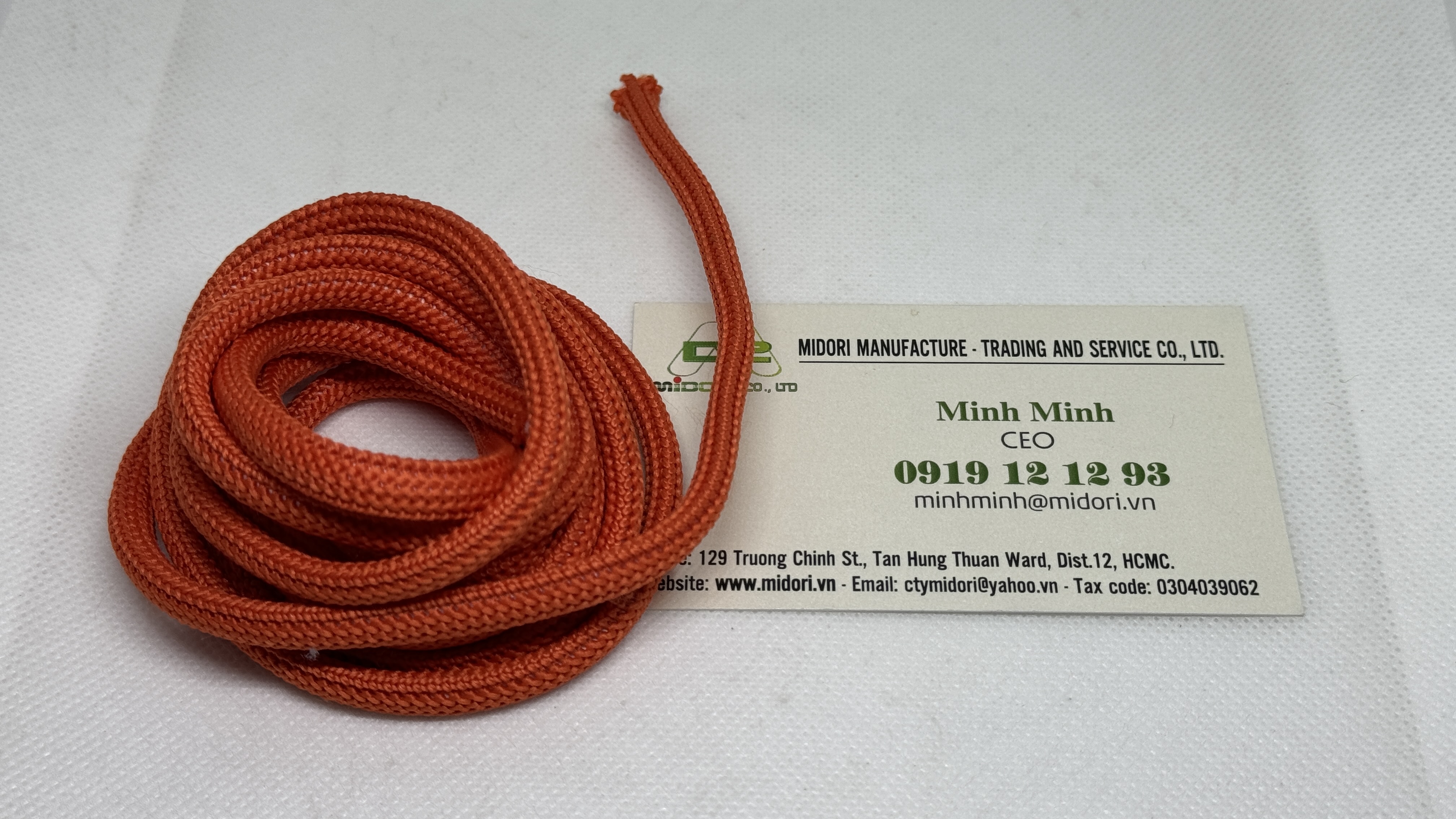 Dây dù dệt PP màu cam