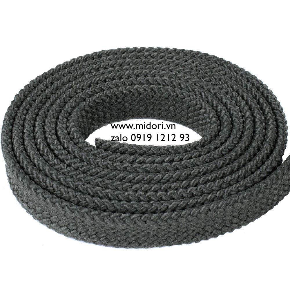 Dây dù không lõi 25mm xám đen