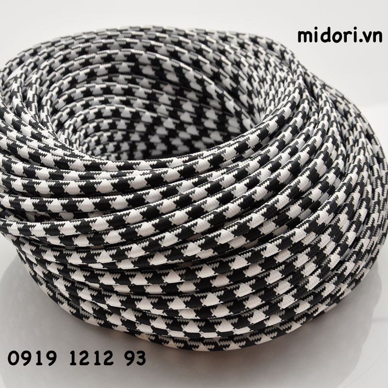 Dây dù màu trắng đen hàng cao cấp