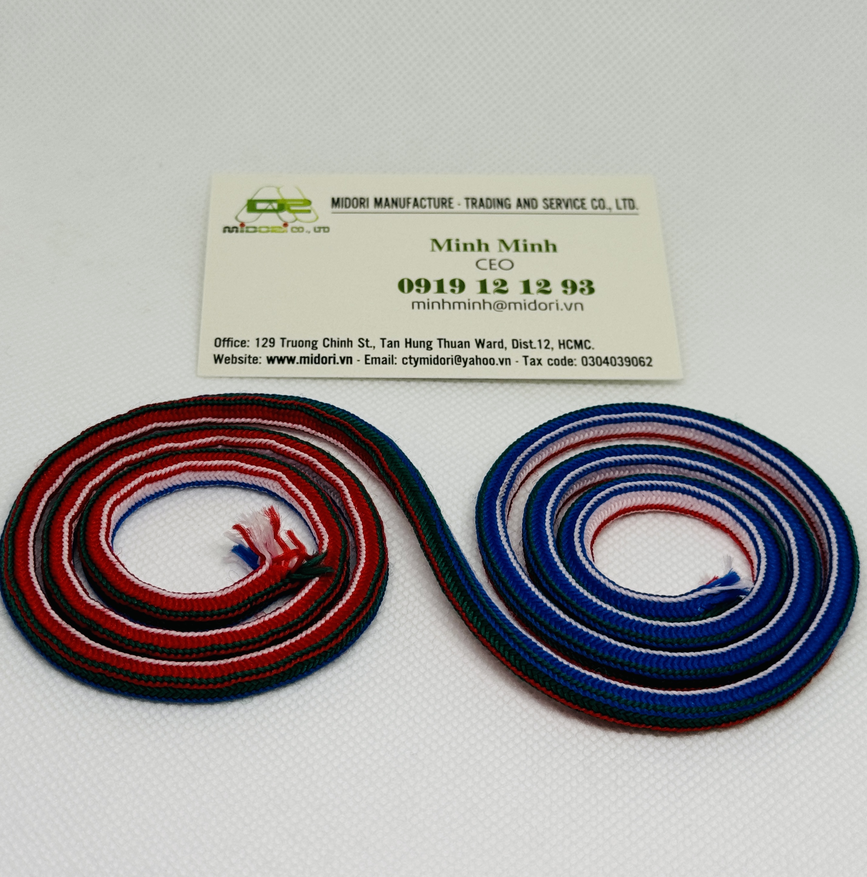 Dây dù Poly mix màu, dây dệt máy lắc