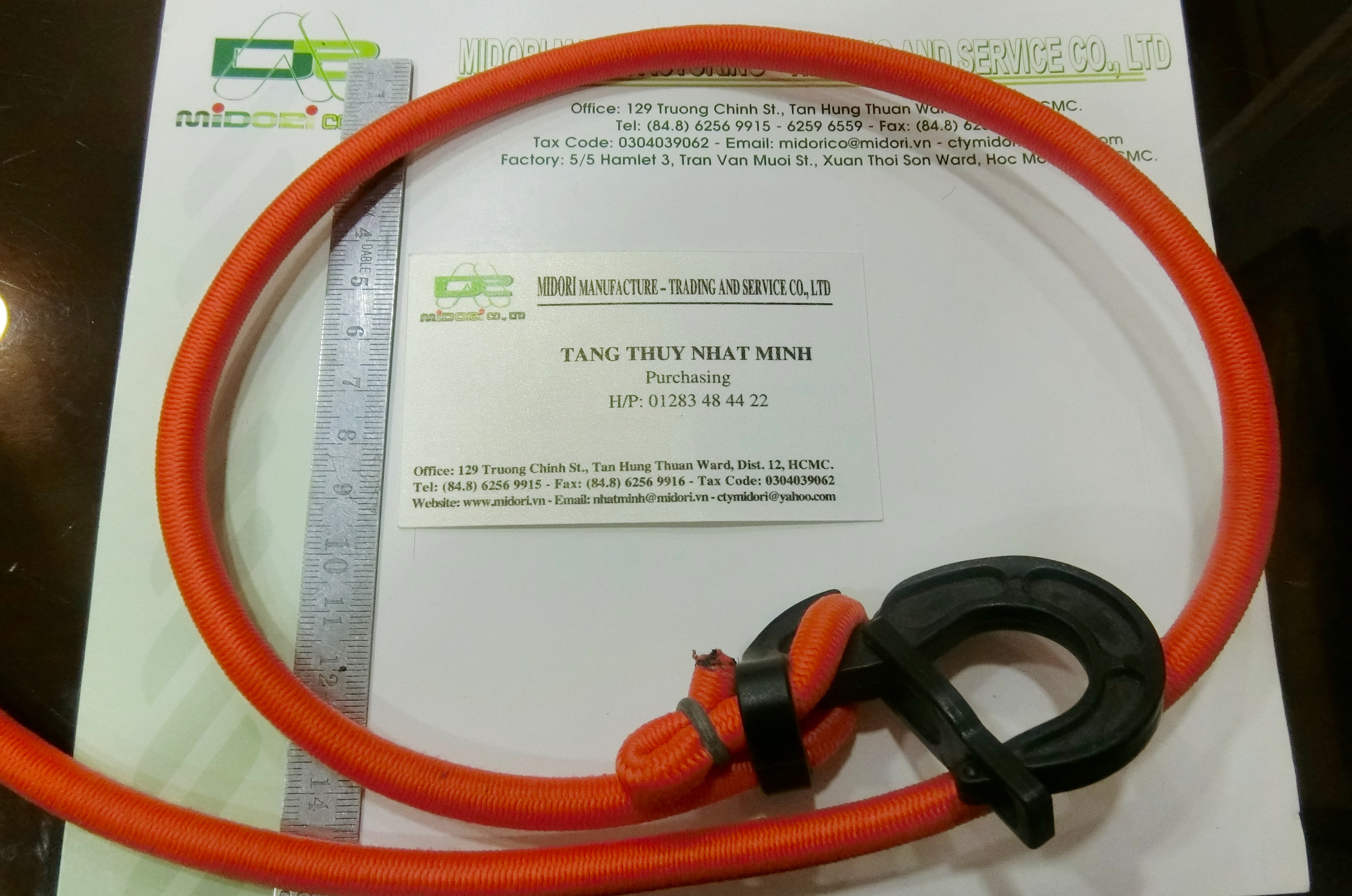 Dây dù thun. Dây ràng hàng. Màu Cam