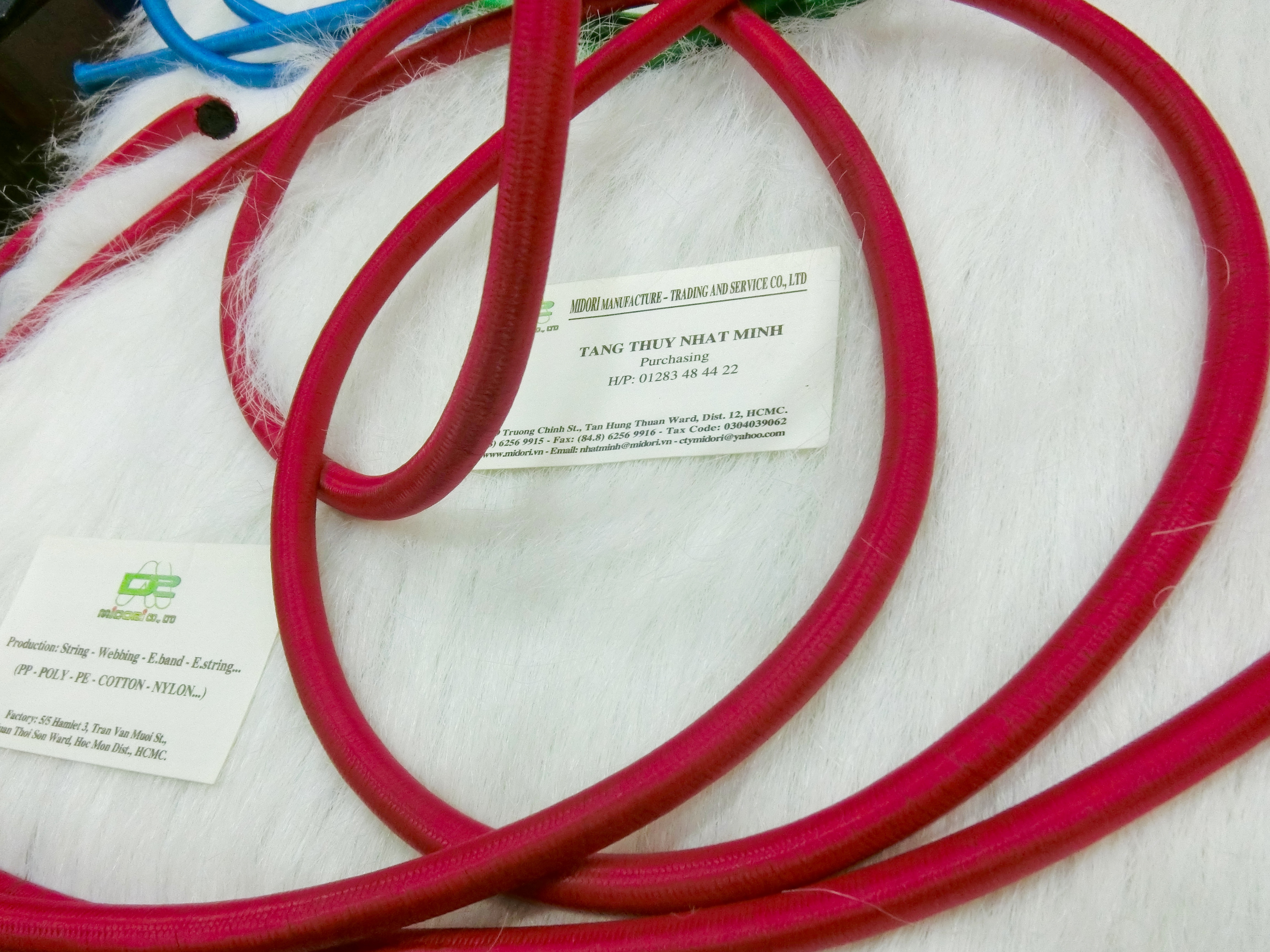 Dây dù thun màu đỏ 10mm