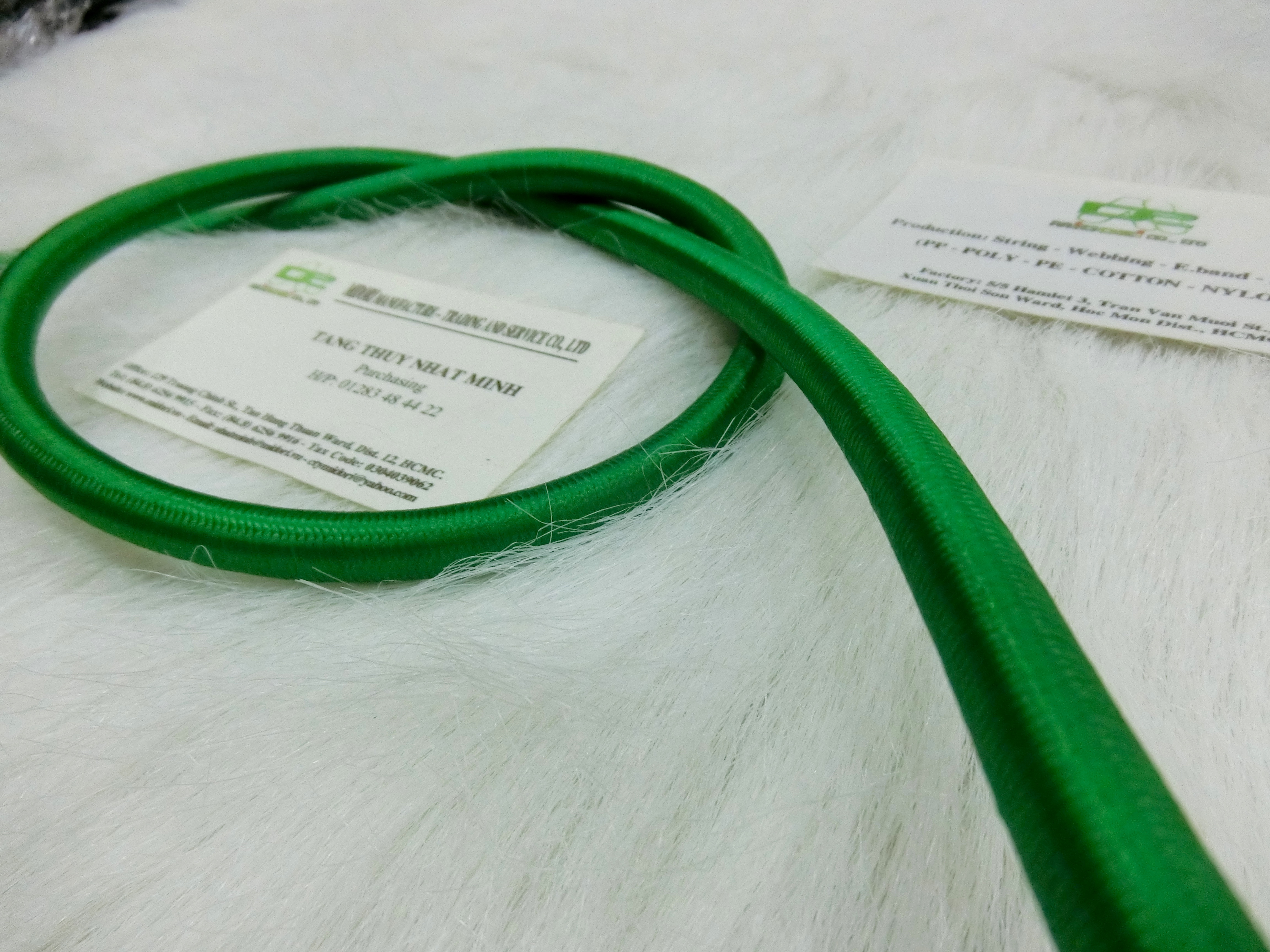 Dây dù thun màu xanh lá 10mm