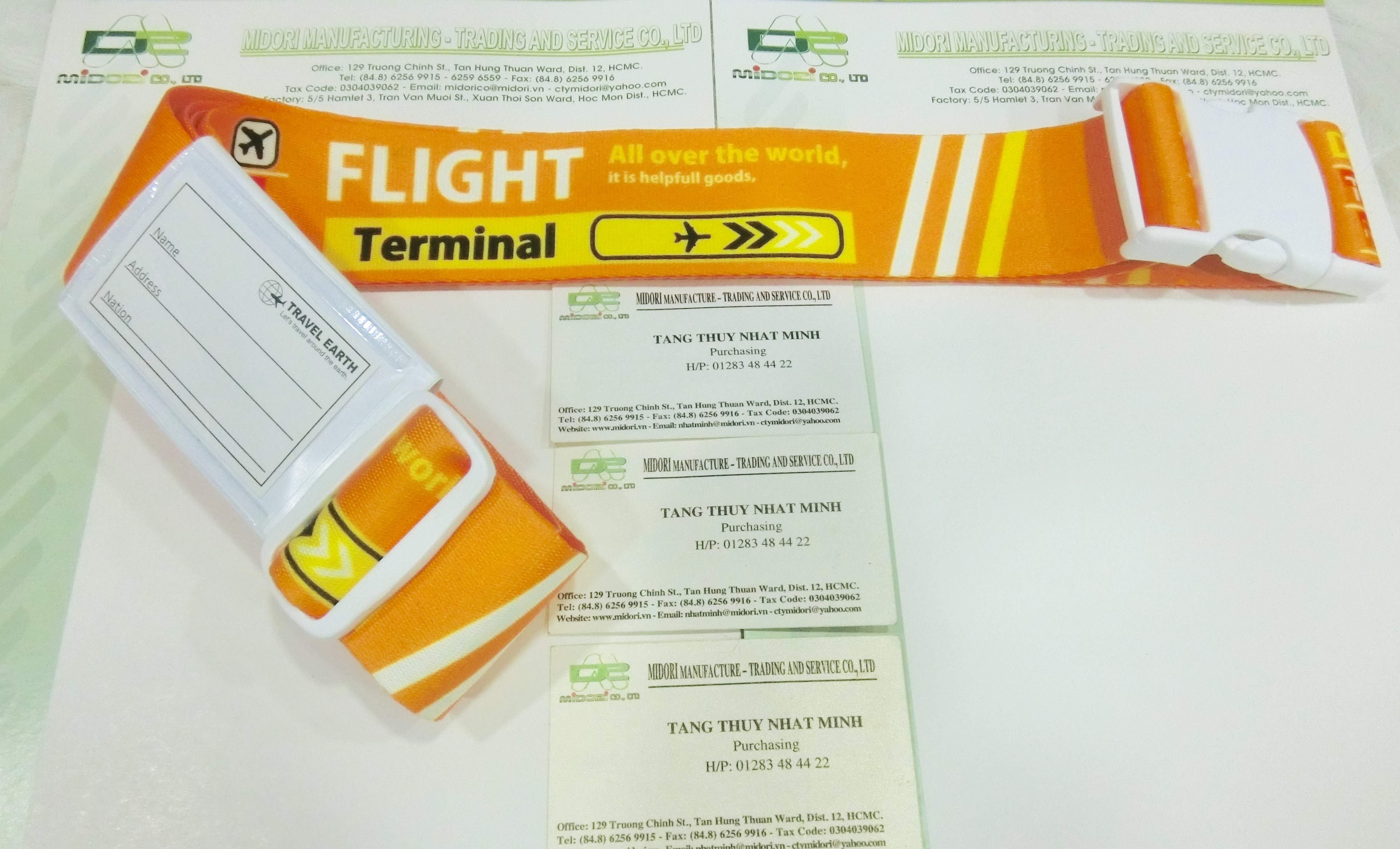 Dây ràng vali màu cam