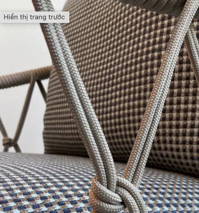 Dây rope 4mm màu kem