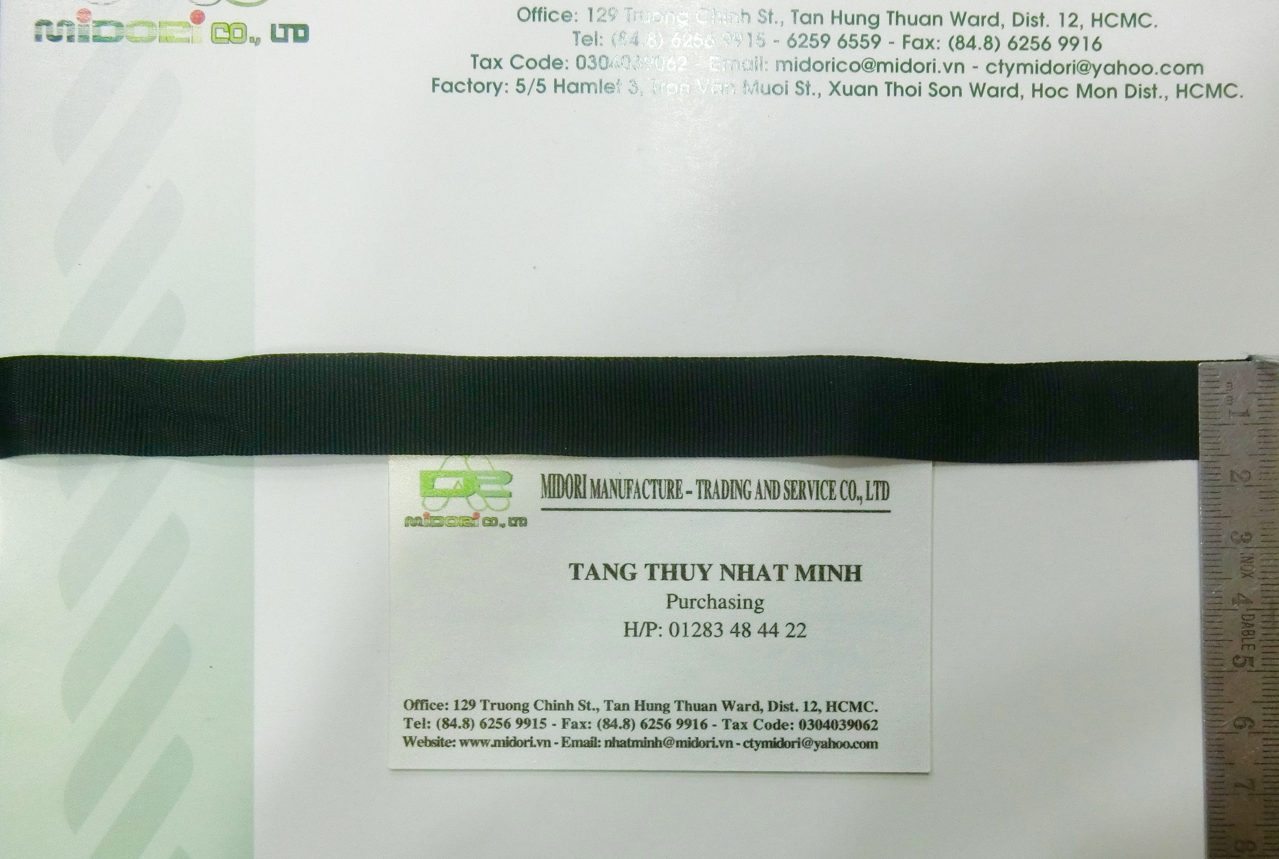 Dây viền màu đen , Poly Plain Black