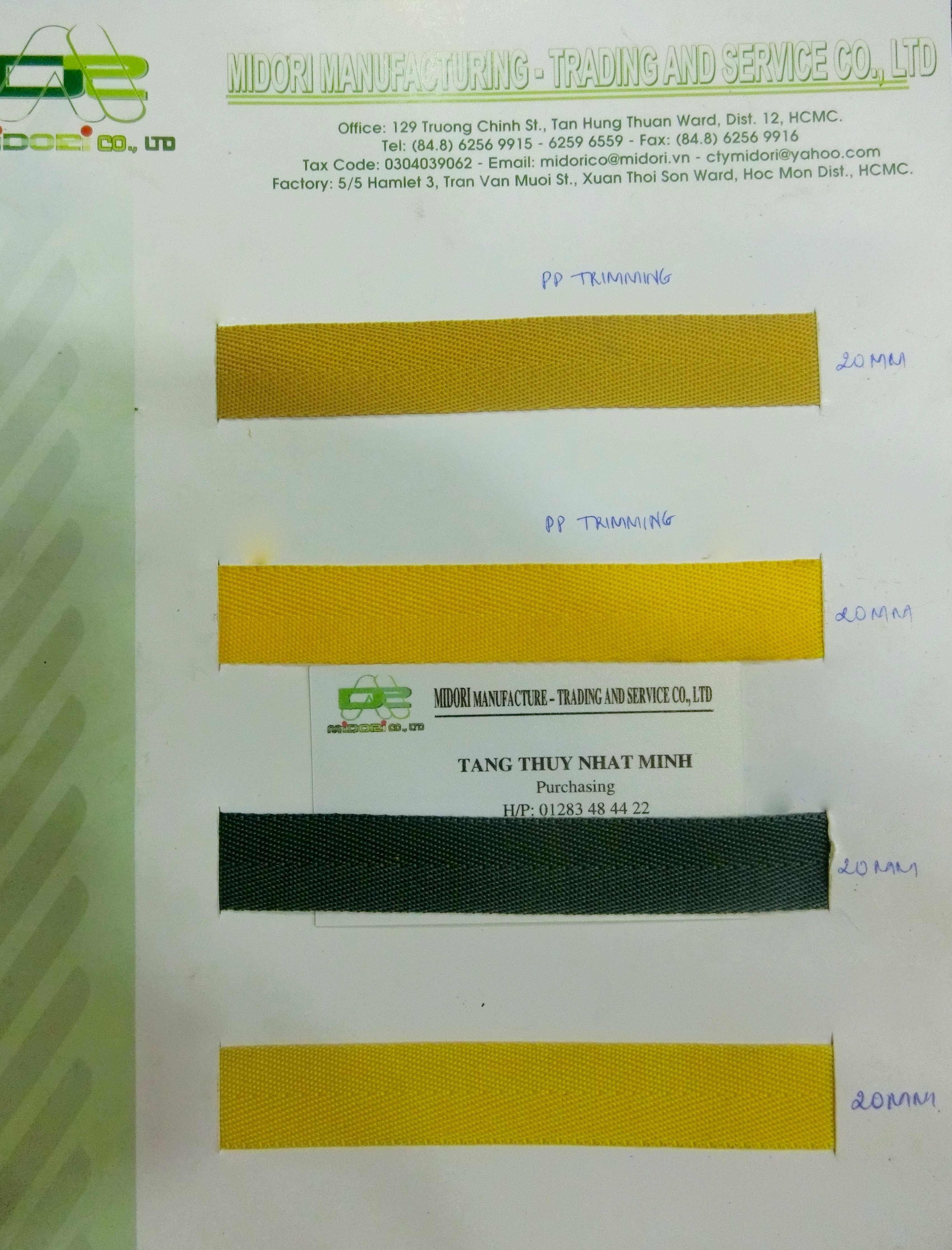 Dây viền xương cá - dây HBT màu vàng