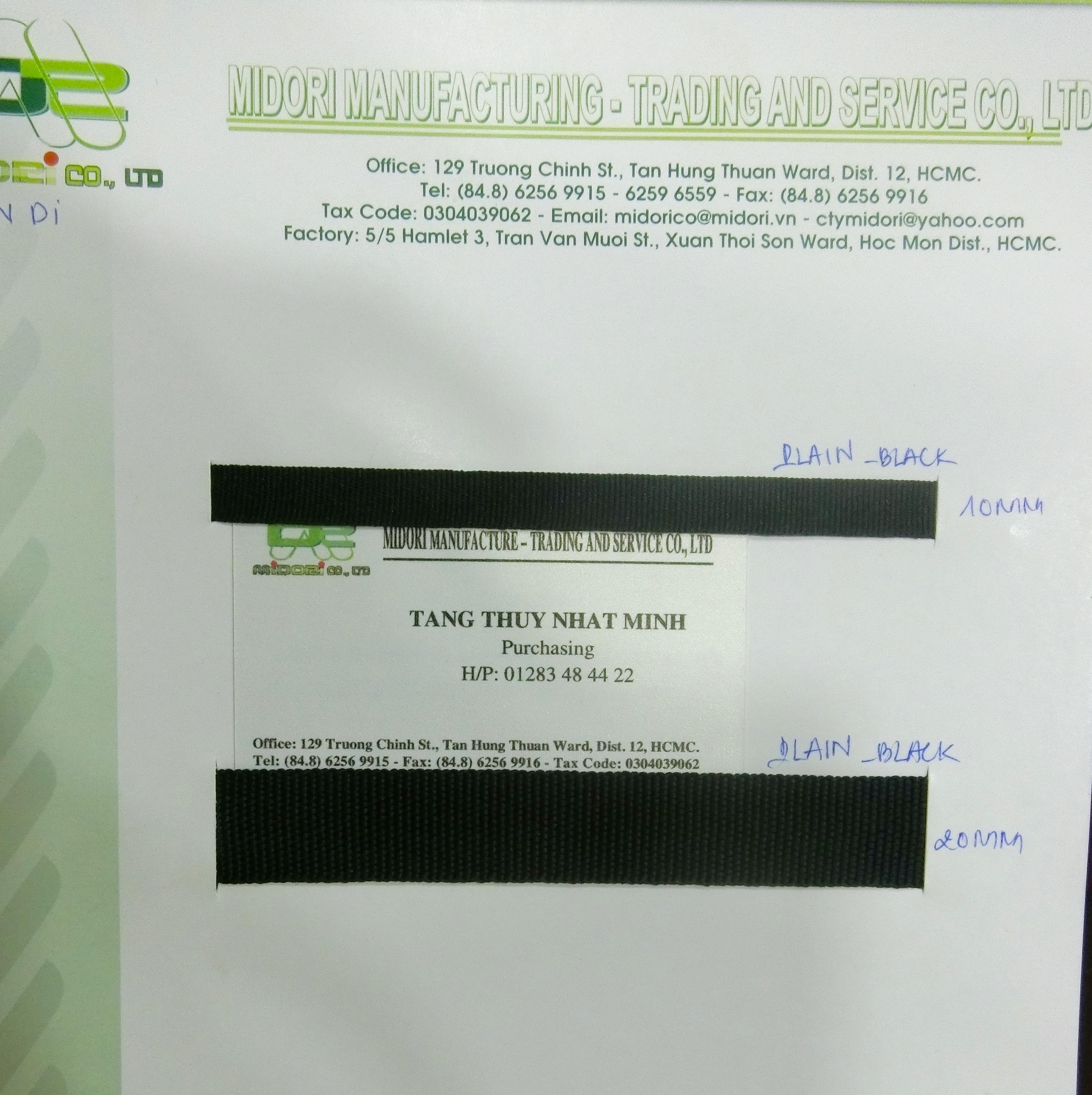 Viền màu đen 10mm và 20mm